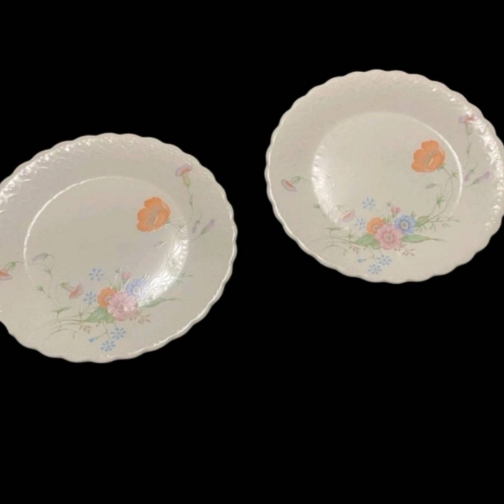 MIKASA/Set Of 2 SOMETHING BLUE Bone China Salad Plates/ 7.5" Great Condition